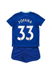Chelsea Wesley Fofana #33 Babytruitje Thuis tenue Kind 2022-23 Korte Mouw (+ Korte broeken)